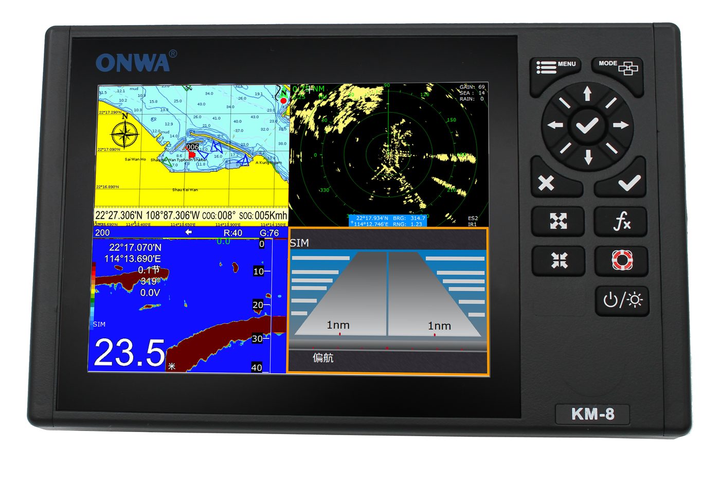 Chartplotter ONWA KM-8 da 8 pollici